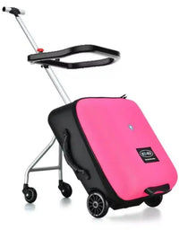 Baby Formsio Kids Scooter Suitcase Lazy Carry On Rolling Luggage Box Sitting Trolley Bag Lightweight and Portable
