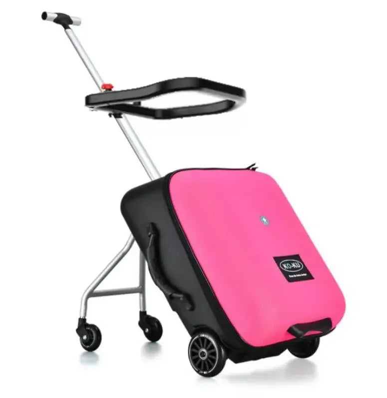Baby Formsio Kids Scooter Suitcase Lazy Carry On Rolling Luggage Box Sitting Trolley Bag Lightweight and Portable
