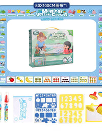 Magic Water Drawing Mat Doodle Coloring Reusable Magic Pens Educational Montessori Painting Board for Kids
