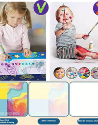 Magic Water Drawing Mat Doodle Coloring Reusable Magic Pens Educational Montessori Painting Board for Kids
