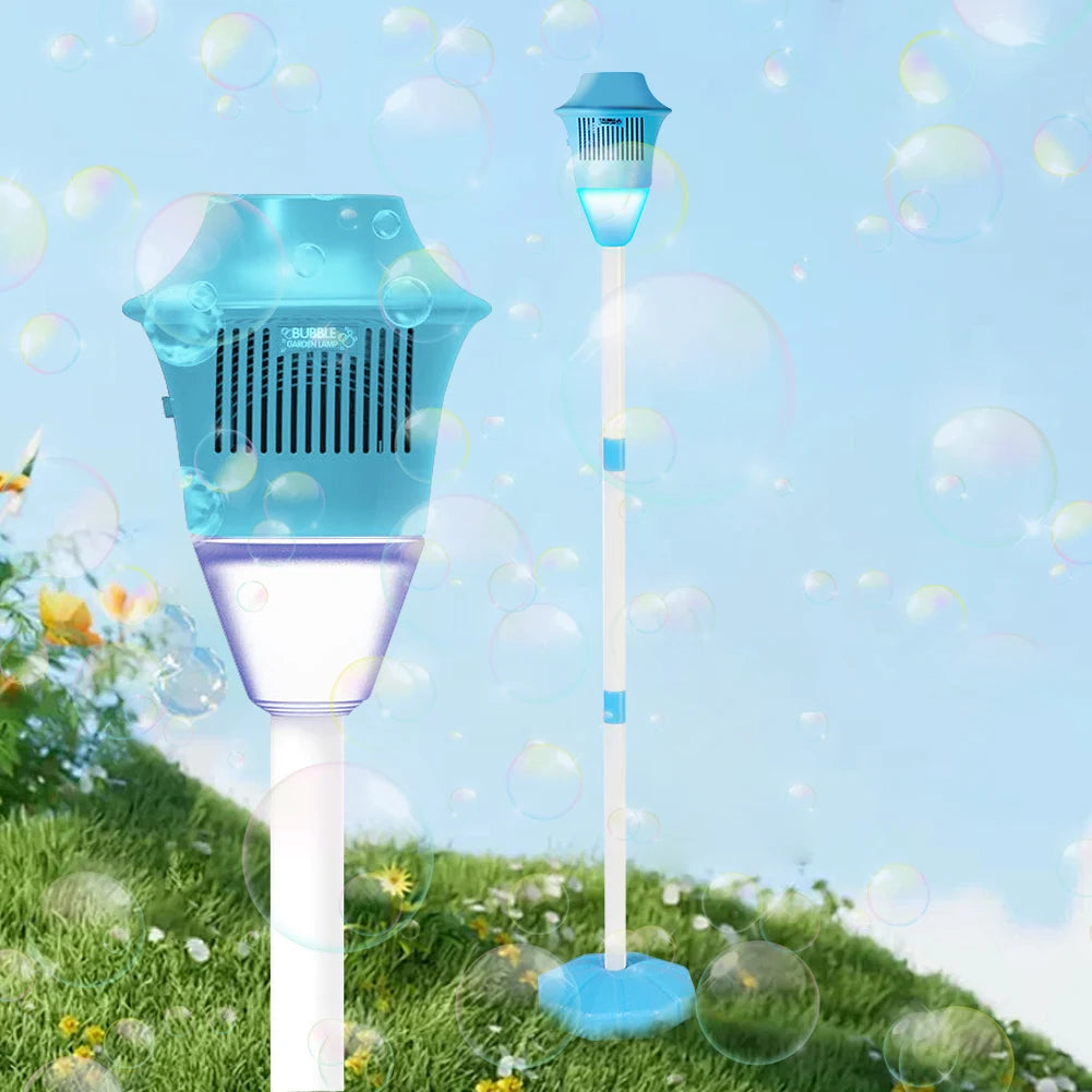 Automatic Bubble Blower with Lights Music Standing Bubble Machine for Kids Summer Outdoor Party Birthday Toy