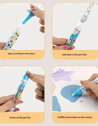 Magic Water Drawing Mat Doodle Coloring Reusable Magic Pens Educational Montessori Painting Board for Kids
