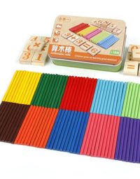 Hot Selling Baby Education Toys Montessori Box Digital Clock Math Toy Number Digital Counting Wood Stick Baby Kids Toy Gifts ZXH
