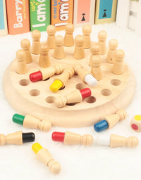 Montessori Chess Board Games for Kids Education Toys for Children Brain Teaser Wooden Toys Memory Match Chess Game Kids Game
