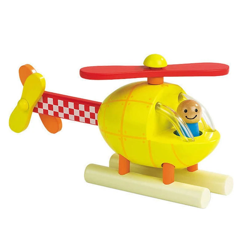 Wood 3D Toys Removal Disassembly Assembly Helicopter Rocket Fighter Puzzle Toys Magnetic Wood Educational Toys Plane Diecasts