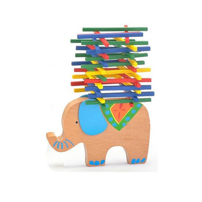 Kids Wooden Toys Moon Elephant Animals Balancing Game Kids Educational Toys for Baby Building Blocks Children Balance Toys ZXH
