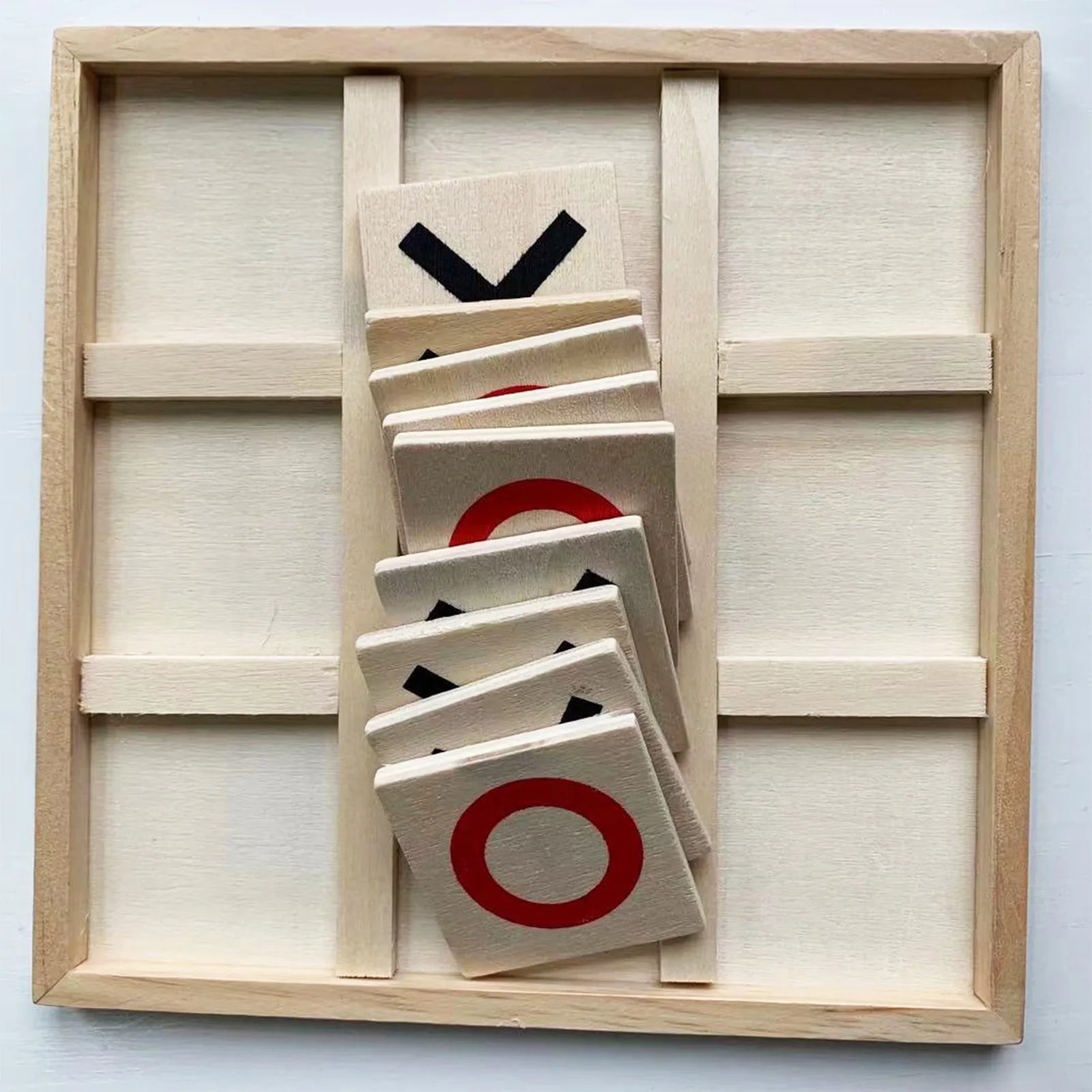 XO Wood Board Game Toy Joyful Educational Toys Concentration Logical Thinking Training Parent-Child Interactive Table Game Toy