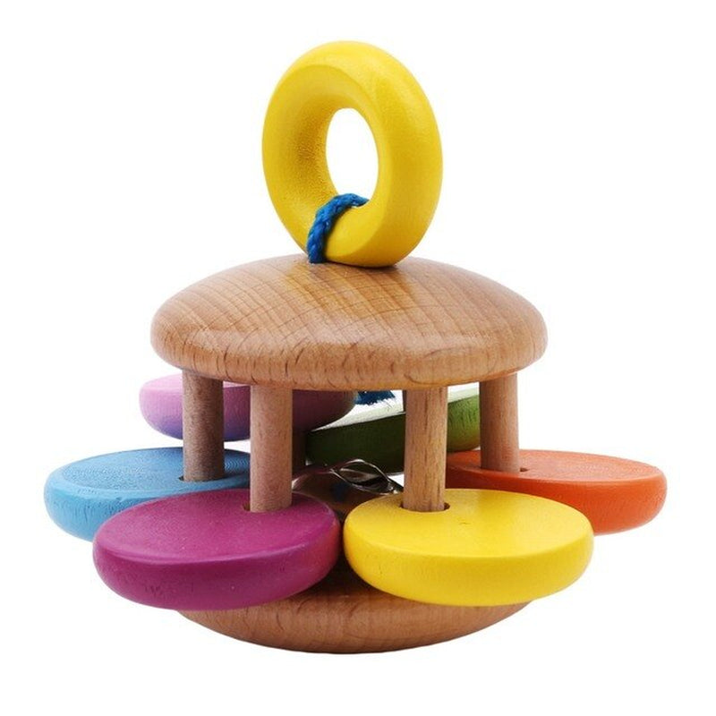 Kids Montessori Wooden Toys Rainbow Blocks Kid Learning Toy Baby Music Rattles Graphic Colorful Wooden Blocks Educational Toy