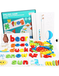 Montessori Spelling Word Game Wooden Toys Early Learning Jigsaw Letter Alphabet Puzzle Educational Baby Toys for Children
