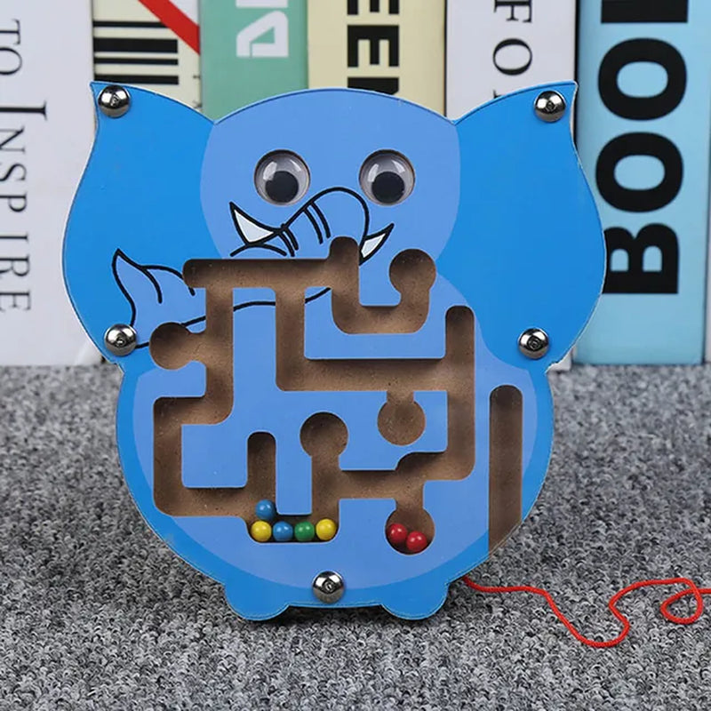 Wooden Toys Maze Game Puzzles Magnetic Educational Toys for Children Fun Snail Bead Box Jigsaw Board Baby Wooden Puzzle Toys
