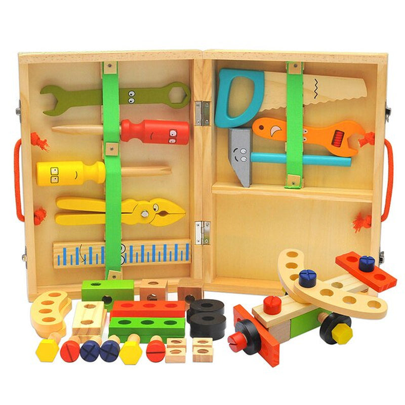 Montessori for Kid Children'S Educational Toys Chair Designer Set of Tools Wooden Toys Christmas Gifts for Girls Boys