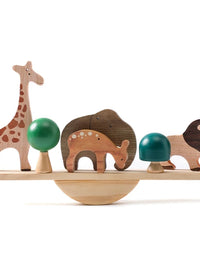 Montessori Sensory Toys for Babies Farm Animals Thread Stacked Toys Wooden Replica Farm Blocks Baby Early Education Game Gift

