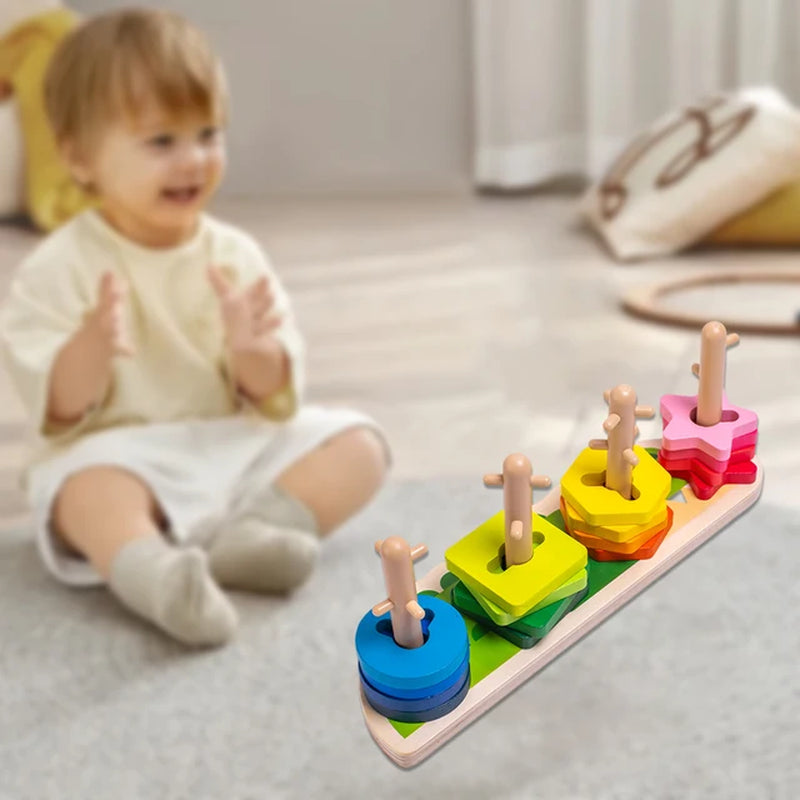 Wooden Toys Geometry Shape Matching Game Unisex Shape Pairing Games Geometric Shapes Toys Educational Toys Puzzle Gift for Kids