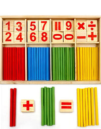 Hot Selling Baby Education Toys Montessori Box Digital Clock Math Toy Number Digital Counting Wood Stick Baby Kids Toy Gifts ZXH
