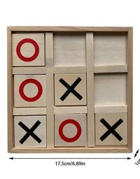 XO Wood Board Game Toy Joyful Educational Toys Concentration Logical Thinking Training Parent-Child Interactive Table Game Toy
