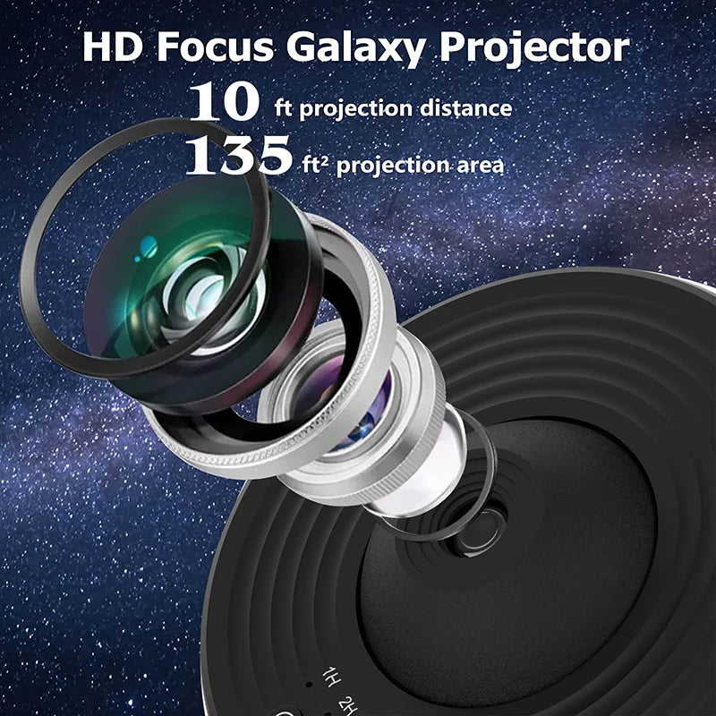 Galaxy Projector Night Light 360° Rotating Planetarium Lamp for Kids Bedroom Wedding Decor Ideal Valentines Day Gift
