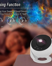 Galaxy Projector Night Light 360° Rotating Planetarium Lamp for Kids Bedroom Wedding Decor Ideal Valentines Day Gift
