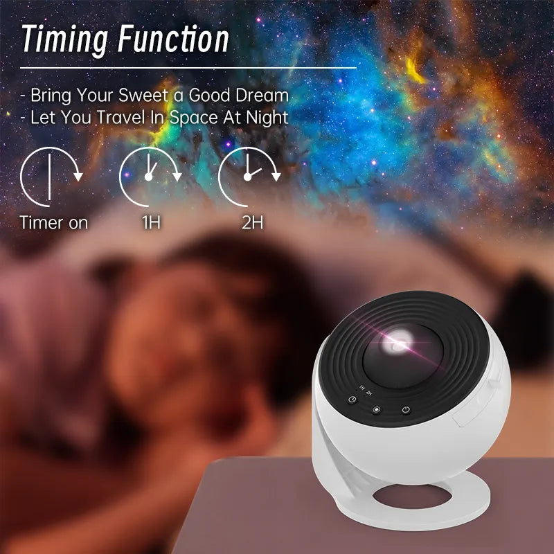 Galaxy Projector Night Light 360° Rotating Planetarium Lamp for Kids Bedroom Wedding Decor Ideal Valentines Day Gift