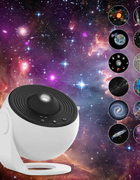 Galaxy Projector Night Light 360° Rotating Planetarium Lamp for Kids Bedroom Wedding Decor Ideal Valentines Day Gift
