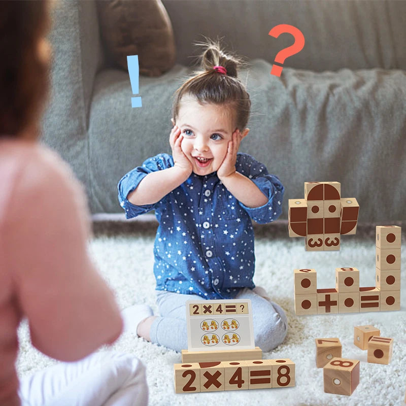 Romboss 16PCS Numbers Magnetic Wooden Blocks Math Digital Toy Preschool Montessori Educational Toys 2024 Kids Birthday Gifts