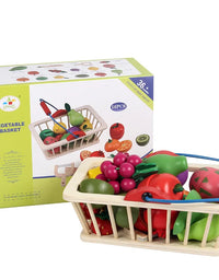 Wooden Pretend Play Toy Classic Game Simulation Kitchen Set Educational Toy For Children Kids Gift Cutting Fruit Vegetable Set
