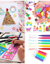 Colorful Pipe Cleaners Craft Kit Popsicle Plush Sticks Pompoms Stickers DIY Arts Supplies Children Kids Montessori Education Toy
