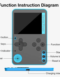 New Ultra Thin Handheld Video Game Console Portable Game Player Built-in 500 Classic Games For Kids Adults Retro Gaming Console
