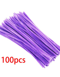 Colorful Pipe Cleaners Craft Kit Popsicle Plush Sticks Pompoms Stickers DIY Arts Supplies Children Kids Montessori Education Toy
