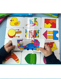 Baby Puzzle Toys for Children Animals Fruit Truck Graph Card Matching Games Montessori Toys for Kids 1 2 3 Years Old Boys Girls

