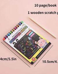 Rainbow Magic Scratch Off Paper Set for Kids Arts Scraping Painting Toy DIY Graffiti Book Kids Montessori Educational Toys
