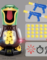 Hungry Shooting Duck Toys 98K Pistol Air-powered Gun Soft Bullet Ball Scoring Battle Games With Light Can Walk Gun Kids Gifts
