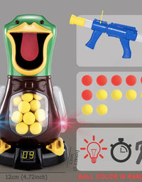 Hungry Shooting Duck Toys 98K Pistol Air-powered Gun Soft Bullet Ball Scoring Battle Games With Light Can Walk Gun Kids Gifts
