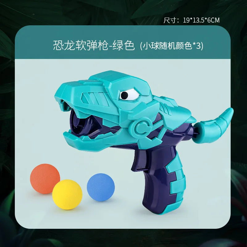 Hungry Shooting Duck Toys 98K Pistol Air-powered Gun Soft Bullet Ball Scoring Battle Games With Light Can Walk Gun Kids Gifts