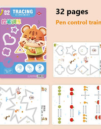 Magical Tracing Workbook Educational Montessori Books for Children Pen Control Training Reusable Calligraphy Copybook Kids Toys
