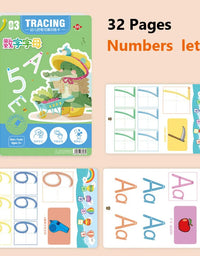 Magical Tracing Workbook Educational Montessori Books for Children Pen Control Training Reusable Calligraphy Copybook Kids Toys
