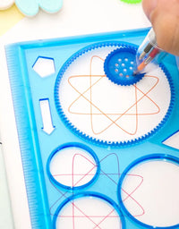 Geometry Spirograph Drawing Stencils Set Painting Template Art Crafts Creative Kids Educational Toy Variety of Flowers Ruler
