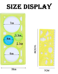 Geometry Spirograph Drawing Stencils Set Painting Template Art Crafts Creative Kids Educational Toy Variety of Flowers Ruler
