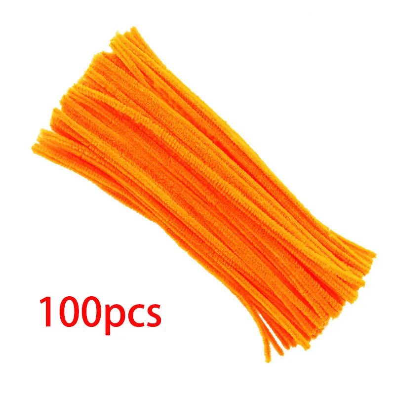 Colorful Pipe Cleaners Craft Kit Popsicle Plush Sticks Pompoms Stickers DIY Arts Supplies Children Kids Montessori Education Toy