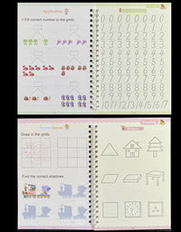 4pcs Sank Magic Practice Copybook Pen Preschools Kids Calligraphy English Verison Free Wiping Children Reusable Writing Book
