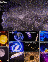 Galaxy Projector Night Light 360° Rotating Planetarium Lamp for Kids Bedroom Wedding Decor Ideal Valentines Day Gift

