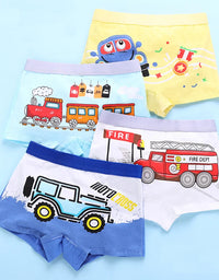 Children's Underwear Boy Panties Underpants  Engineering Vehicle Cars Fire Engine Comfortable Shorts Briefs Boxers For Kids
