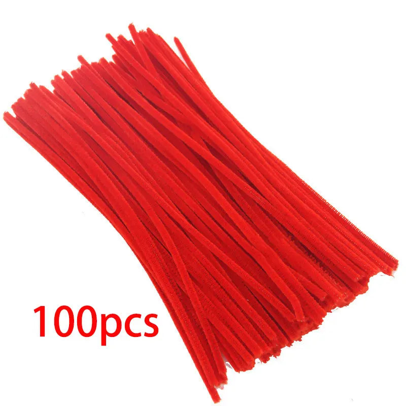 Colorful Pipe Cleaners Craft Kit Popsicle Plush Sticks Pompoms Stickers DIY Arts Supplies Children Kids Montessori Education Toy
