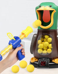 Hungry Shooting Duck Toys 98K Pistol Air-powered Gun Soft Bullet Ball Scoring Battle Games With Light Can Walk Gun Kids Gifts

