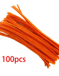 Colorful Pipe Cleaners Craft Kit Popsicle Plush Sticks Pompoms Stickers DIY Arts Supplies Children Kids Montessori Education Toy
