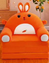 h Foldable Kids Sofa Backrest Armchair 2 In 1 Foldable Children Sofa Cute Kids Car Seat Cushion Lumbar Cushion Office
