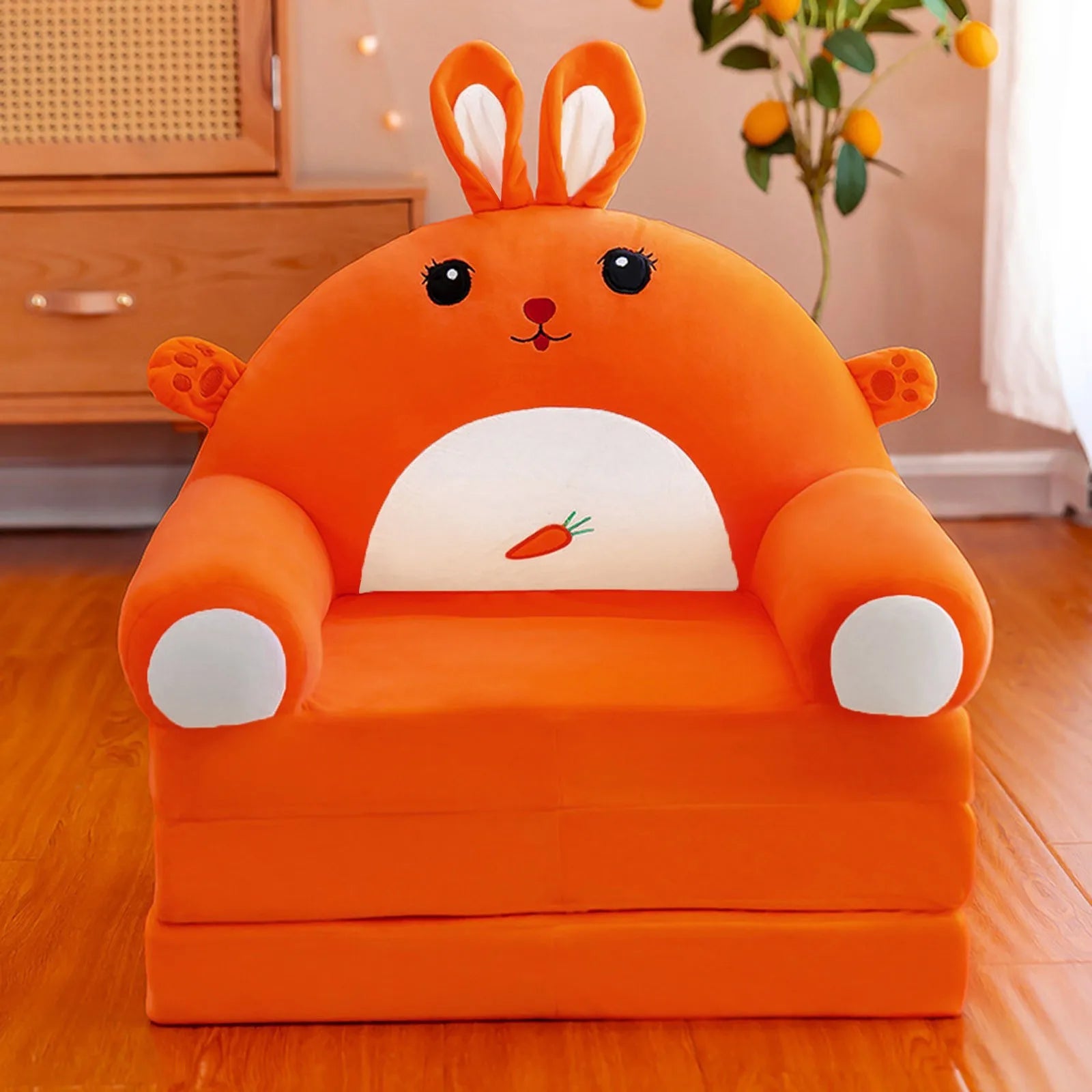 h Foldable Kids Sofa Backrest Armchair 2 In 1 Foldable Children Sofa Cute Kids Car Seat Cushion Lumbar Cushion Office