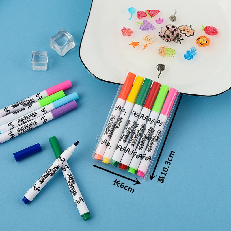 Magical Water Painting Pen Colorful Mark Pen Markers Floating Ink Pen Doodle Water Pens Children Montessori Early Education Toys