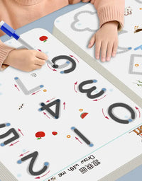 Magical Tracing Workbook Educational Montessori Books for Children Pen Control Training Reusable Calligraphy Copybook Kids Toys
