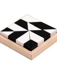 DIY Wooden Hide Puzzle Toys Montessori Logical Thinking Training Hidng Blocks Board Games Educational Toys For Children Kids

