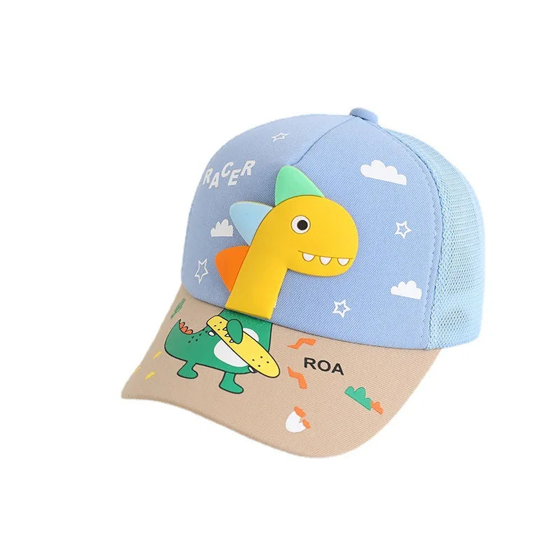 Cartoon Dinosaur Children Baseball Cap Cute Animal Kids Sun Hat Spring Cotton Outdoor Boys Girls Peaked Caps Bonnet Gorras